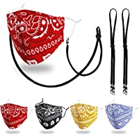 4 Packs Cotton Face Mask Breathable & Washable & Reusable Adjustable Earloop, with Nose Wire, 3D Shape