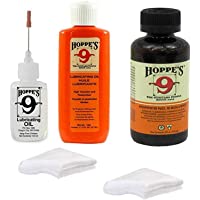 Hoppes 9 Elite Gun Cleaning kit - Gun Bore Cleaner and Lubricant Oil with 14.9 ML Precision Lubricator and 25-40 Patches…