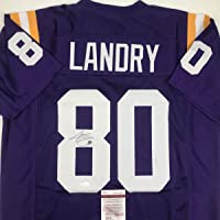 Autographed/Signed Jarvis Landry LSU Purple College Football Jersey JSA COA