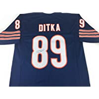 Mike Ditka Signed Autographed Blue Chicago Football Jersey with JSA COA - Size XL