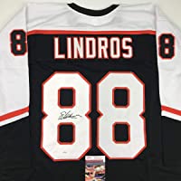 Autographed/Signed Eric Lindros Philadelphia Black Hockey Jersey JSA COA