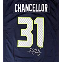 Seattle Seahawks Kam Chancellor Autographed Blue Nike Jersey Size XXL MCS Holo Stock #148377