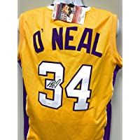 Shaquille O'Neal Los Angeles Lakers Signed Autograph Custom Jersey Yellow JSA Witnessed Certified