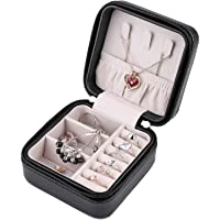 JIDUO Duomiila Small Jewelry Box, Travel Mini Organizer Portable Display Storage Case for Rings Earrings Necklace,Gifts…