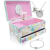 The Memory Building Company Unicorn Jewelry Box for Girls & Boys - Musical Girls Jewelry Organizer Box - Granddaughter…