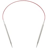 CHIAOGOO 7016-0 16-Inch Red Lace Stainless Steel Circular Knitting Needles, 0/2mm