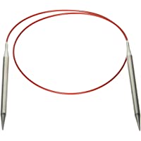 ChiaoGoo FBA_CG-7040-1 Red Lace Circular 40-inch (102cm) Stainless Steel Knitting Needle; Size US 1 (2.25mm) 7040-1