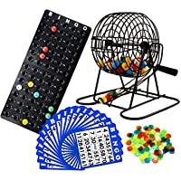 Regal Games - Deluxe Bingo Set - Includes Bingo Cage, Master Board, Mixed Cards, 75 Calling Balls, Colorful Chips…