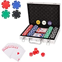 Poker Chip Set for Beginners,200PCS Casino Poker Chips with Aluminum Case,11.5 Gram Chips for Texas Holdem Blackjack…