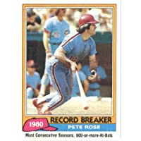 1981 Topps Baseball Card #205 Pete Rose