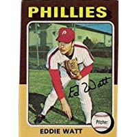 1975 Topps Mini (Baseball) Card# 374 Eddie Watt of the Philadelphia Phillies ExMt Condition