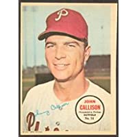 1967 Topps Pin-Ups (Baseball) Card# 14 John Callison of the Philadelphia Phillies ExMt Condition