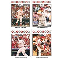 2008 Topps Philadelphia Phillies Complete Team Set (22 - Baseball Cards from both Series 1 & 2) Includes Chase Utley…