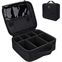 Relavel Travel Makeup Train Case Makeup Cosmetic Case Organizer Portable Artist Storage Bag with Adjustable Dividers for…
