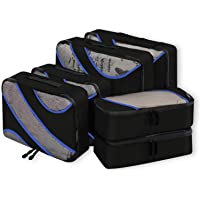 BAGAIL 6 Set Packing Cubes,3 Various Sizes Travel Luggage Packing Organizers