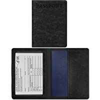 Passport and Vaccine Card Holder Combo - Passport Holder with Vaccine Card Slot Waterproof, Synthetic Leather Passport…