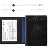 Passport and Vaccine Card Holder Combo, labato Passport Holder with Vaccine Card Slot PU Leather Passport Cover for…