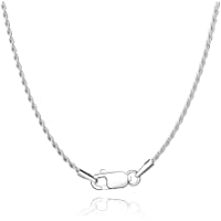 Jewlpire Diamond Cut 925 Sterling Silver Chain Rope Chain Italian Silver Necklace Chain for Women Men Super Shiny…