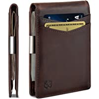 SERMAN BRANDS Money Clip Wallet - Mens Wallets slim Front Pocket RFID Blocking Card Holder Minimalist Mini Bifold