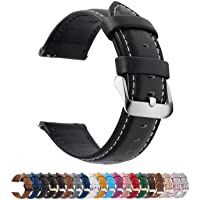 12 Colors for Quick Release Leather Watch Band, Fullmosa Axus Genuine Leather Watch Strap 14mm, 16mm, 18mm, 19mm, 20mm…