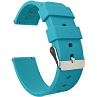 BARTON Watch Bands - Soft Silicone Quick Release Straps - Choose Color & Width - 16mm, 18mm, 20mm, 22mm, 24mm - Silky…