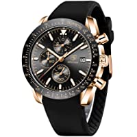 BENYAR - Stylish Wrist Watch for Men, Genuine Silicone Strap Watches, Perfect Quartz Movement, Waterproof and Scratch…