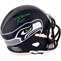 Russell Wilson Seattle Seahawks Autographed Riddell Speed Mini Helmet - Signed in Green Ink - Autographed NFL Mini…