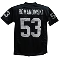 Bill Romanowski Autographed/Signed Pro Style Black XL Jersey Beckett BAS