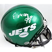 Elijah Moore Autographed New York Jets Mini Helmet- Beckett W Hologram White