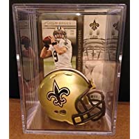 New Orleans Saints NFL Helmet Shadowbox w/ Drew Brees card