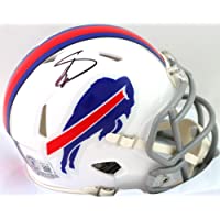 Stefon Diggs Autographed Buffalo Bills Speed Mini Helmet- Beckett W Holo Black