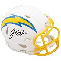 Justin Herbert Autographed Los Angeles Chargers Speed Mini Football Helmet - BAS COA