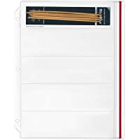 StoreSMART Binder Page for Double Point Needles - Holds 5 Needles per Page - 10-Pack - DP600-5-10