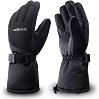 RIVMOUNT Ski Gloves Men Women Snow Waterproof Insulated Touchscreen Cold Weather Winter Warm Glove for Snowboard…