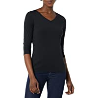 Amazon Essentials Women's Classic-Fit 3/4 Sleeve V-Neck T-Shirt