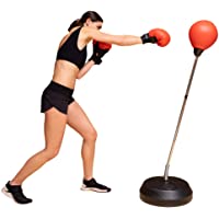 Protocol Punching Bag with Stand - for Adults & Kids - Punching Bag with Stand Plus Boxing Gloves - Adjustable Height…