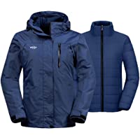 Wantdo Women's 3 in 1 Waterproof Ski Jacket Windproof Winter Snow Coat Snowboarding Jackets Warm Raincoat