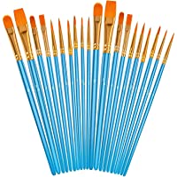 Soucolor Acrylic Paint Brushes Set, 20Pcs Round Pointed Tip Artist Paintbrushes for Acrylic Painting Oil Watercolor…