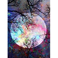 AIRDEA DIY 5D Diamond Painting Moon by Number Kits for Adults, Bright Moon Diamond Painting Kits Round Full Drill…