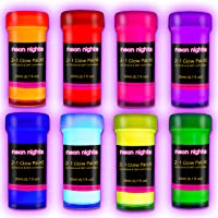 Neon Nights Glow in the Dark Paint - Set of 8, 20 mL Acrylic Paints for Outdoor and Indoor Use on Canvas & Walls - Gifts…