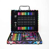 Art 101 Coloring Travel Art Set with 24 Pieces in a Colorful Carrying Case, Multi