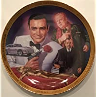 Rare Vintage James Bond 007 Collector Plate Sean Connery Goldfinger Franklin Mint Dick Bobwick