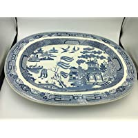Wedgwood Willow Etrurian England Platter. 14" x 10.5" from 19th Century
