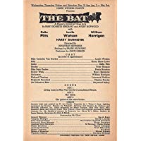 Zasu Pitts "THE BAT" Lucile Watson / William Harrigan 1952 FLOP Tryout Broadside