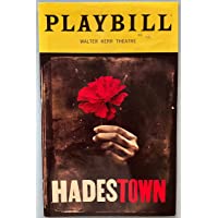 Color Playbill from Hadestown at the Walter Kerr Theatre starring Reeve Carney Eva Noblezada Patrick Page Amber Gray…