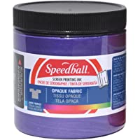 Speedball Opaque Iridescent Fabric Screen Printing Ink, 8-Ounce, Amethyst