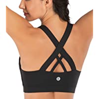 RUNNING GIRL Sports Bra for Women, Criss-Cross Back Padded Strappy Sports Bras Medium Support Yoga Bra with Removable…