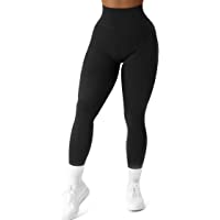 SUUKSESS Women Ribbed Seamless Leggings High Waisted Workout Gym Yoga Pants