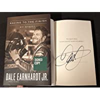 Dale Earnhardt Jr signed Book Racing to the Finish: My Story Publisher Edition