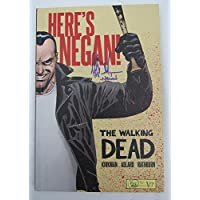 Jeffrey Dean Morgan Signed Here's Negan Walking Dead Hardbound Comic Book JSA